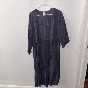 Long Cardigan with Button